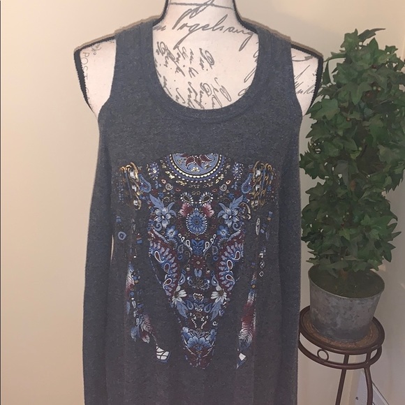 Lauren Moshi Aqua X Cold Shoulder Top - Picture 2 of 10